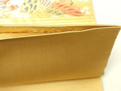 平和屋本店●西陣　長嶋成織物　ながしま帯　六通柄袋帯　匠の華　本金箔　瀞金錦　正絹　逸品　DABI1087sf