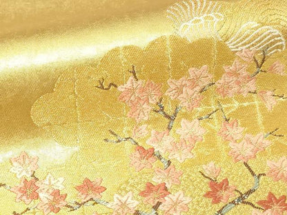 平和屋本店●西陣　長嶋成織物　ながしま帯　六通柄袋帯　陽光華宴　本金箔　瀞金錦　正絹　逸品　DABI1088sf