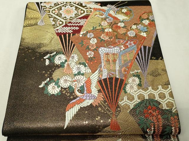平和屋本店▼六通柄袋帯　宴舞　本金箔九百錦　正絹　逸品　DABI1105sf