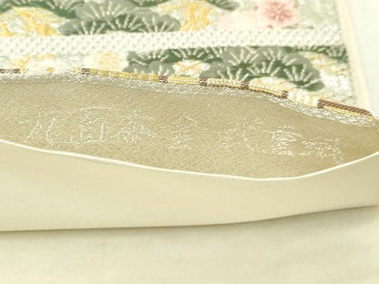 平和屋本店▼六通柄袋帯　流水古都之旅　九百本金弐重織　正絹　逸品　DABI1115sf