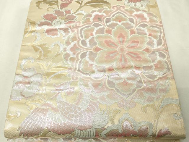 平和屋本店▼六通柄袋帯　佐賀錦　華紋取更紗紋　24Ｋ本金箔　正絹　逸品　DABI1121sf