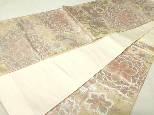 平和屋本店▼六通柄袋帯　佐賀錦　華紋取更紗紋　24Ｋ本金箔　正絹　逸品　DABI1121sf
