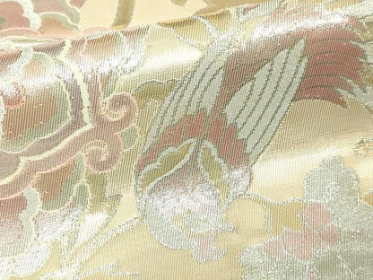平和屋本店▼六通柄袋帯　佐賀錦　華紋取更紗紋　24Ｋ本金箔　正絹　逸品　DABI1121sf