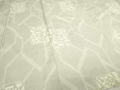 平和屋着物▽上質な紬　単衣　壁画文様　正絹　逸品　DABI1143sf