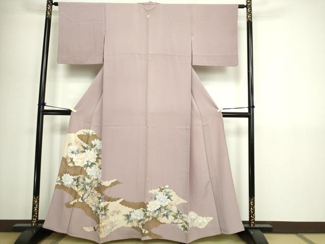 平和屋着物▽豪華色留袖　単衣　草花文　金彩　正絹　逸品　DABI1150sf