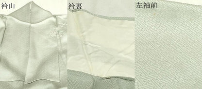 平和屋着物▽中国三大刺繍　汕頭刺繍　スワトウ刺繍　訪問着　単衣　絞り　地紙草花文　正絹　逸品　DABI1151sf