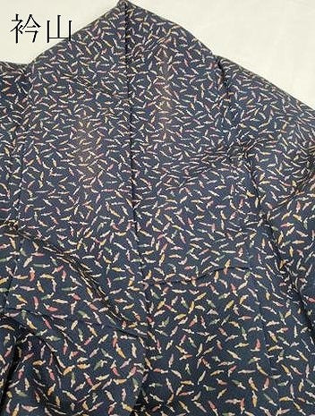 平和屋着物▽上質な小紋　単衣　唐辛子　正絹　逸品　DABI1156sf