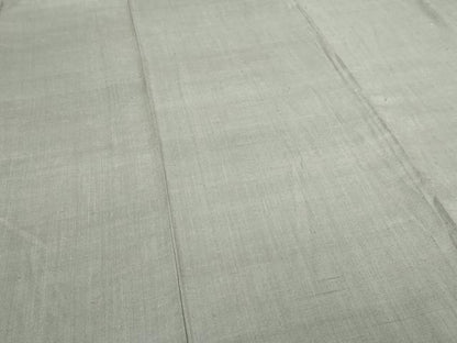 平和屋着物▽上質な紬　単衣　利休鼠色　正絹　逸品　DABI1163sf