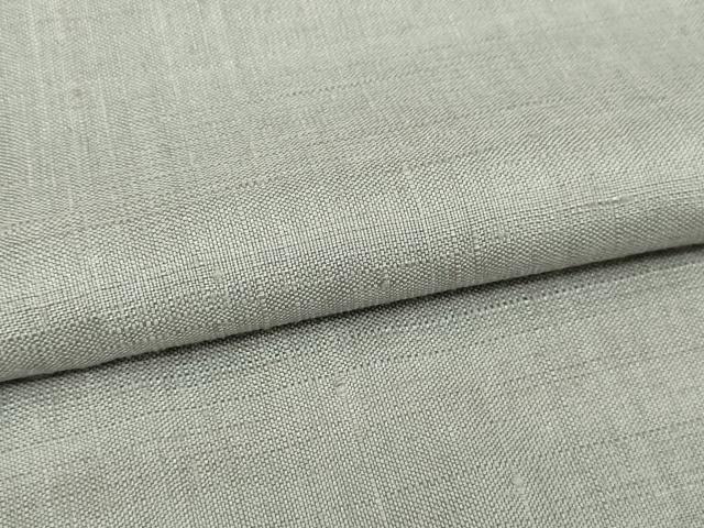 平和屋着物▽上質な紬　単衣　利休鼠色　正絹　逸品　DABI1163sf