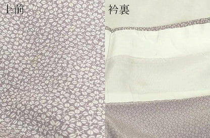 平和屋着物▽江戸小紋　単衣　舞葉文　正絹　逸品　DABI1165sf