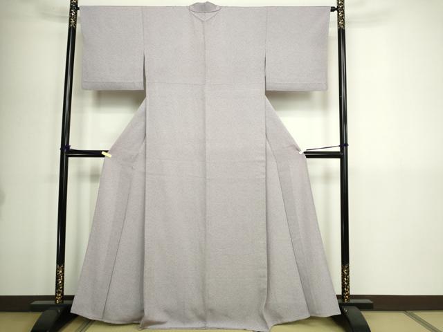 平和屋着物▽江戸小紋　単衣　舞葉文　正絹　逸品　DABI1165sf