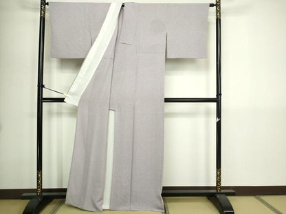 平和屋着物▽江戸小紋　単衣　舞葉文　正絹　逸品　DABI1165sf