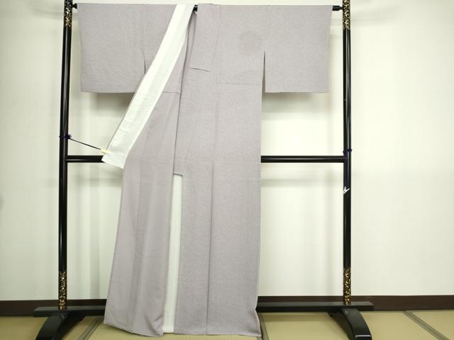 平和屋着物▽江戸小紋　単衣　舞葉文　正絹　逸品　DABI1165sf