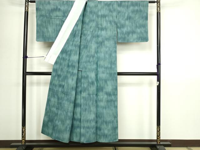 平和屋着物▽上質な紬　単衣　縞　正絹　逸品　DABI1168sf