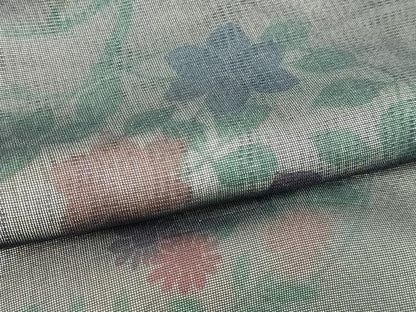 平和屋着物▽訪問着　無双　紗袷　紗×絽　草花丸文　正絹　逸品　DABI1171sf