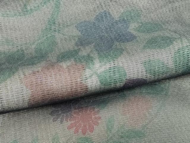 平和屋着物▽訪問着　無双　紗袷　紗×絽　草花丸文　正絹　逸品　DABI1171sf
