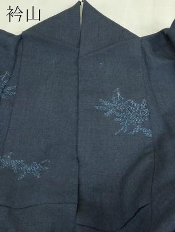 平和屋着物▽結城紬　単衣　80亀甲　飛び亀甲柄　舞葉文　正絹　逸品　DABI1175sf