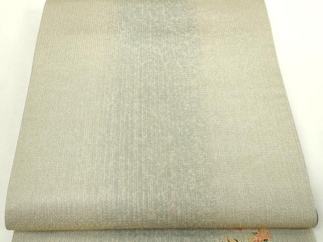平和屋本店▼六通柄袋帯　霞文　本金箔　正絹　逸品　DABI1186sf