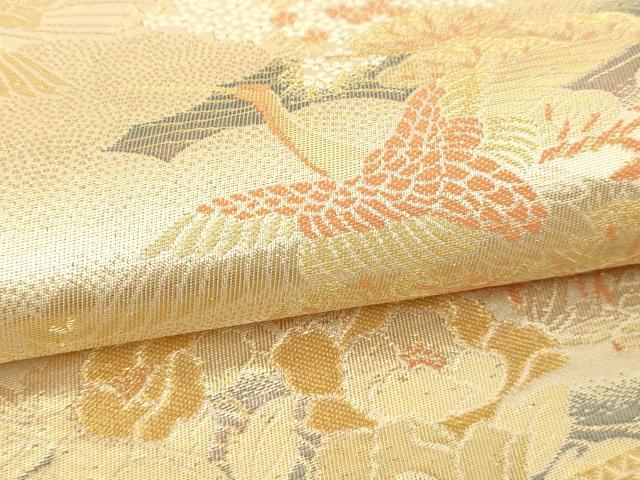 平和屋本店▼六通柄袋帯　平安の四季　純金箔二重織　正絹　逸品　DABI1190sf