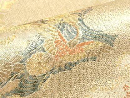 平和屋本店▼六通柄袋帯　平安の四季　純金箔二重織　正絹　逸品　DABI1190sf