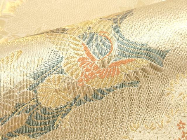 平和屋本店▼六通柄袋帯　平安の四季　純金箔二重織　正絹　逸品　DABI1190sf