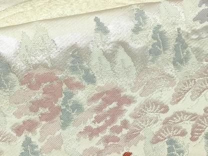 平和屋本店▼六通柄袋帯　風景文　本金二重箔　正絹　逸品　DABI1193sf