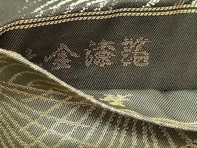 平和屋本店▼両面　六通柄袋帯　長寿　若松紋　流水紋様　本金漆箔　正絹　逸品　DABI1196sf