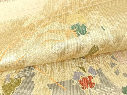 平和屋本店▼六通柄袋帯　祇園祭之図　純金二重箔　正絹　逸品　DABI1206sf