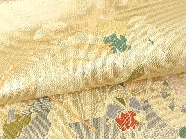 平和屋本店▼六通柄袋帯　祇園祭之図　純金二重箔　正絹　逸品　DABI1206sf