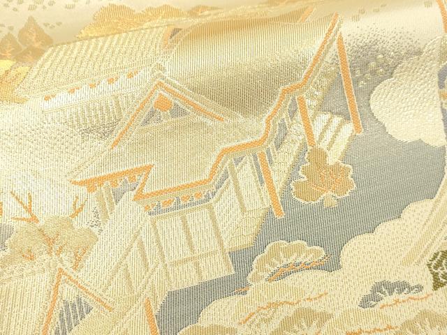 平和屋本店▼六通柄袋帯　祇園祭之図　純金二重箔　正絹　逸品　DABI1206sf
