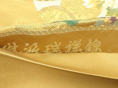平和屋本店▼六通柄袋帯　琳派瑞祥錦　本金箔つづれ　正絹　逸品　DABI1231sf