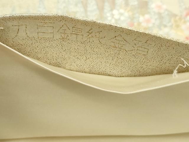 平和屋本店▼六通柄袋帯　唐織　九百錦　風景草花文　純金箔　正絹　逸品　DABI1248sf