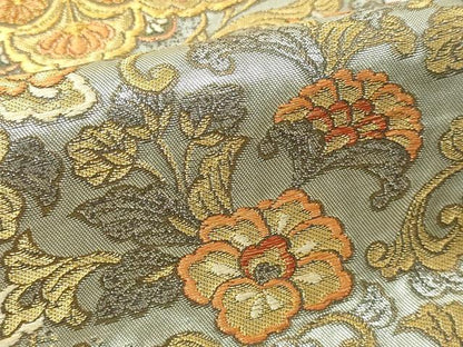 平和屋本店▼六通柄袋帯　更紗天井華紋　本金象嵌重ね箔　正絹　逸品　DABI1273sf