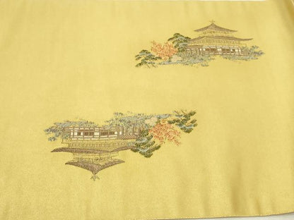 平和屋本店●廣裳佳苑謹製　六通柄袋帯　祇園祭絵文　本金箔　金泥箔　共箱付き　正絹　逸品　DABI1279sf