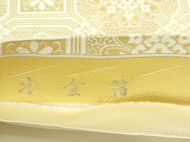 平和屋本店▼太鼓柄袋帯　花唐草文　本金箔　正絹　逸品　DABI1300sf