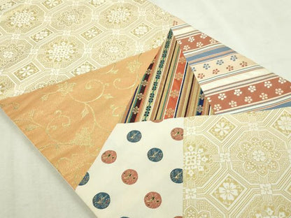 平和屋本店▼太鼓柄袋帯　花唐草文　本金箔　正絹　逸品　DABI1300sf