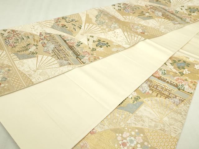 平和屋本店▼六通柄袋帯　平安の調べ　九百　本金箔　鈴乃屋扱い　正絹　逸品　DABI1305sf