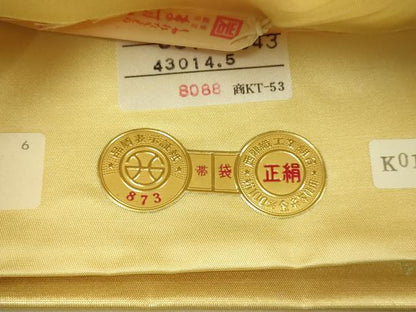 平和屋本店●西陣　太鼓柄袋帯　京百景絵図　本金箔　金泥箔　上代53万　証紙・短冊・共箱付き　ますいわ屋扱い　正絹　逸品　DABI1336sf