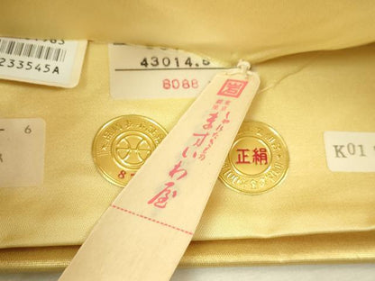 平和屋本店●西陣　太鼓柄袋帯　京百景絵図　本金箔　金泥箔　上代53万　証紙・短冊・共箱付き　ますいわ屋扱い　正絹　逸品　DABI1336sf