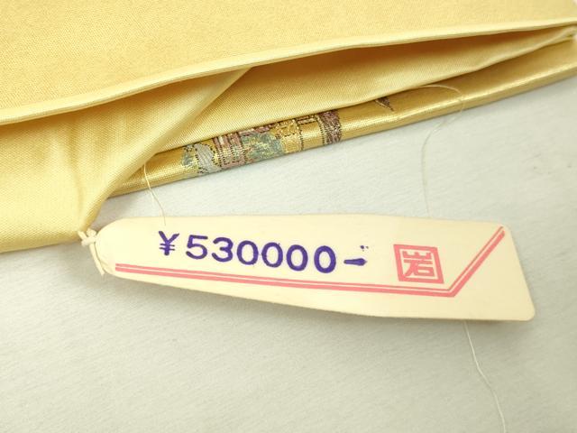 平和屋本店●西陣　太鼓柄袋帯　京百景絵図　本金箔　金泥箔　上代53万　証紙・短冊・共箱付き　ますいわ屋扱い　正絹　逸品　DABI1336sf