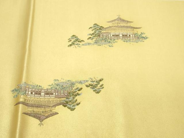 平和屋本店●西陣　太鼓柄袋帯　京百景絵図　本金箔　金泥箔　上代53万　証紙・短冊・共箱付き　ますいわ屋扱い　正絹　逸品　DABI1336sf