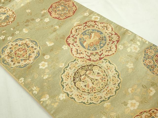 平和屋着物▼六通柄袋帯　作家物　瑞金華文　正絹　逸品　DABI1355sf