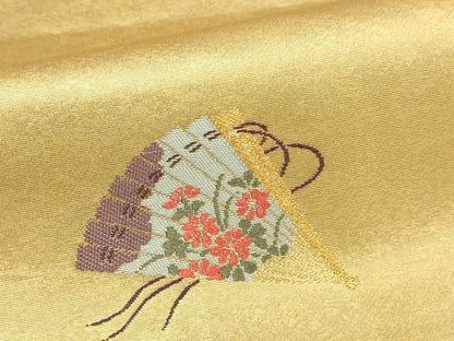 平和屋着物▼つけ帯　燦金の世界　手織引箔　正絹　逸品　DABI1360sf