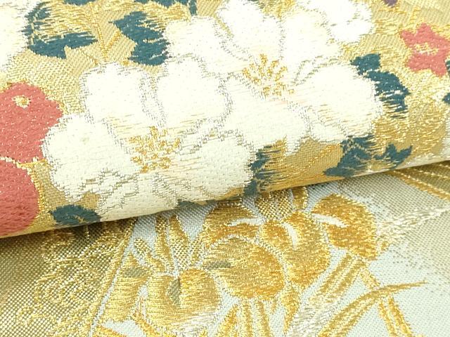 平和屋本店▼六通柄袋帯　琳派銘稚文　本金箔　正絹　逸品　DABI1363sf
