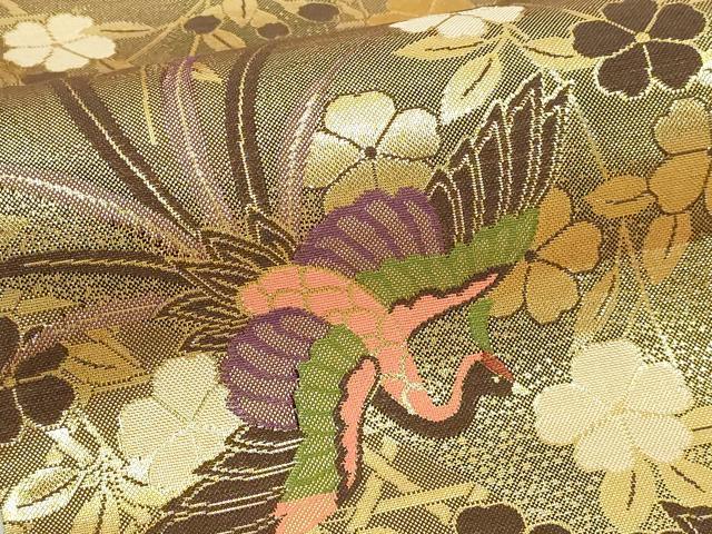 平和屋本店▼佐賀錦　六通柄袋帯　言祝鳳凰文　純金箔二重織　正絹　逸品　DABI1367sf