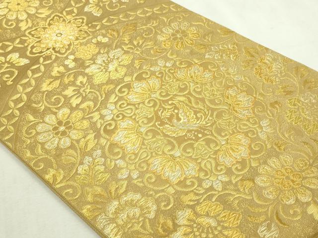 平和屋本店▼六通柄袋帯　寿華　本金　正絹　逸品　DABI1374sf