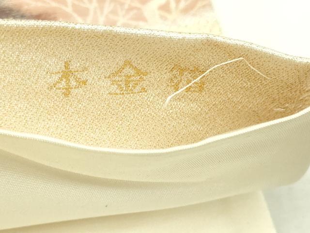 平和屋本店▼六通柄袋帯　風景草花文　本金箔　正絹　逸品　DABI1396sf