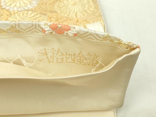 平和屋本店▼六通柄袋帯　蜀甲桃山四季花鳥　弐拾四金箔　正絹　逸品　DABI1401sf