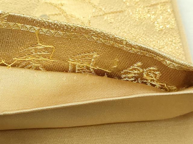 平和屋本店▼西陣　精華織物謹製　六通柄袋帯　秀鳳錦　本金弐重箔　証紙付き　正絹　逸品　DABI1402sf