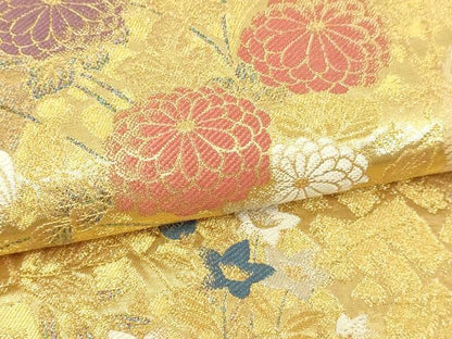 平和屋本店●西陣　長嶋成織物　ながしま帯　六通柄袋帯　遠山蒔絵　本金箔　瀞金錦　正絹　逸品　DABI1421sf